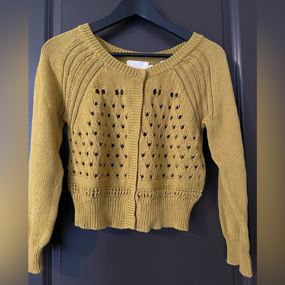 Hand knit cropped Women’s Anthropologie sweater